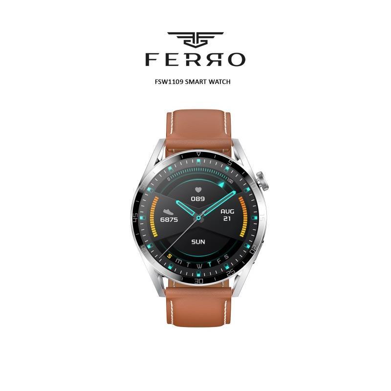 Ferro Uyumlu FSW1109B-K SMART Akıllı Saat Deri Kordon FDS852.894
